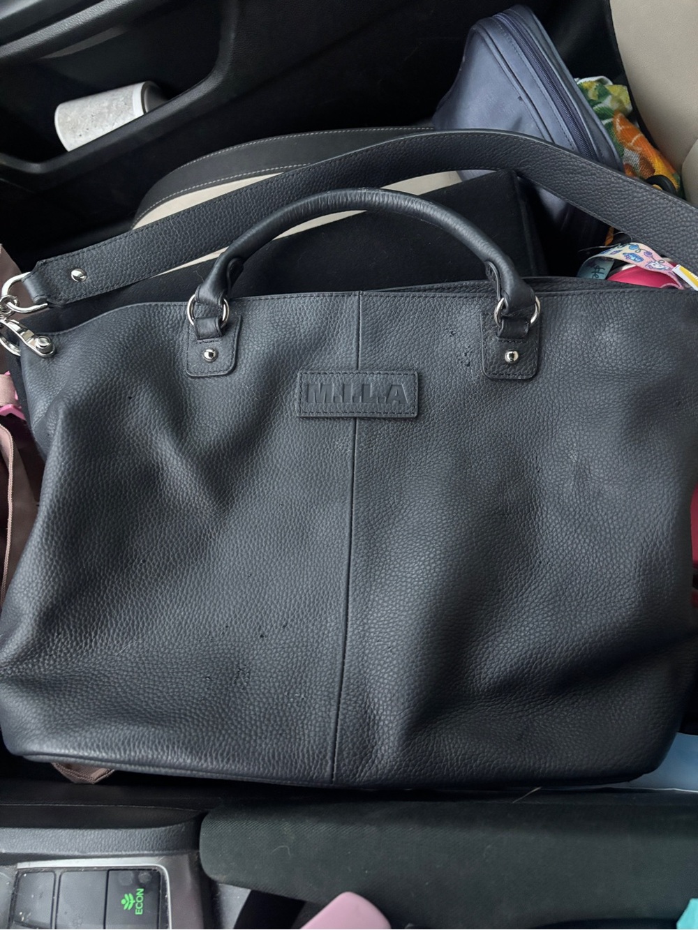 M.I.L.A. Genuine leather Darcy bag with removable cross body strap